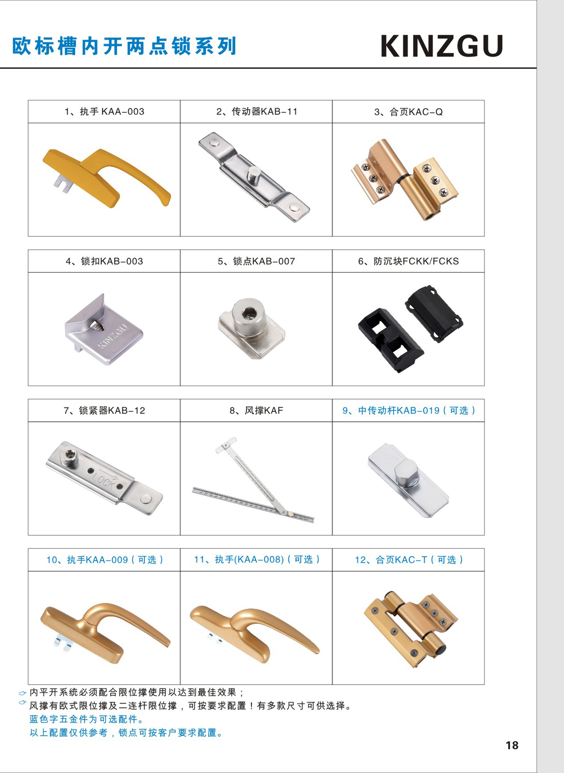 歐標槽內(nèi)開兩點鎖系列